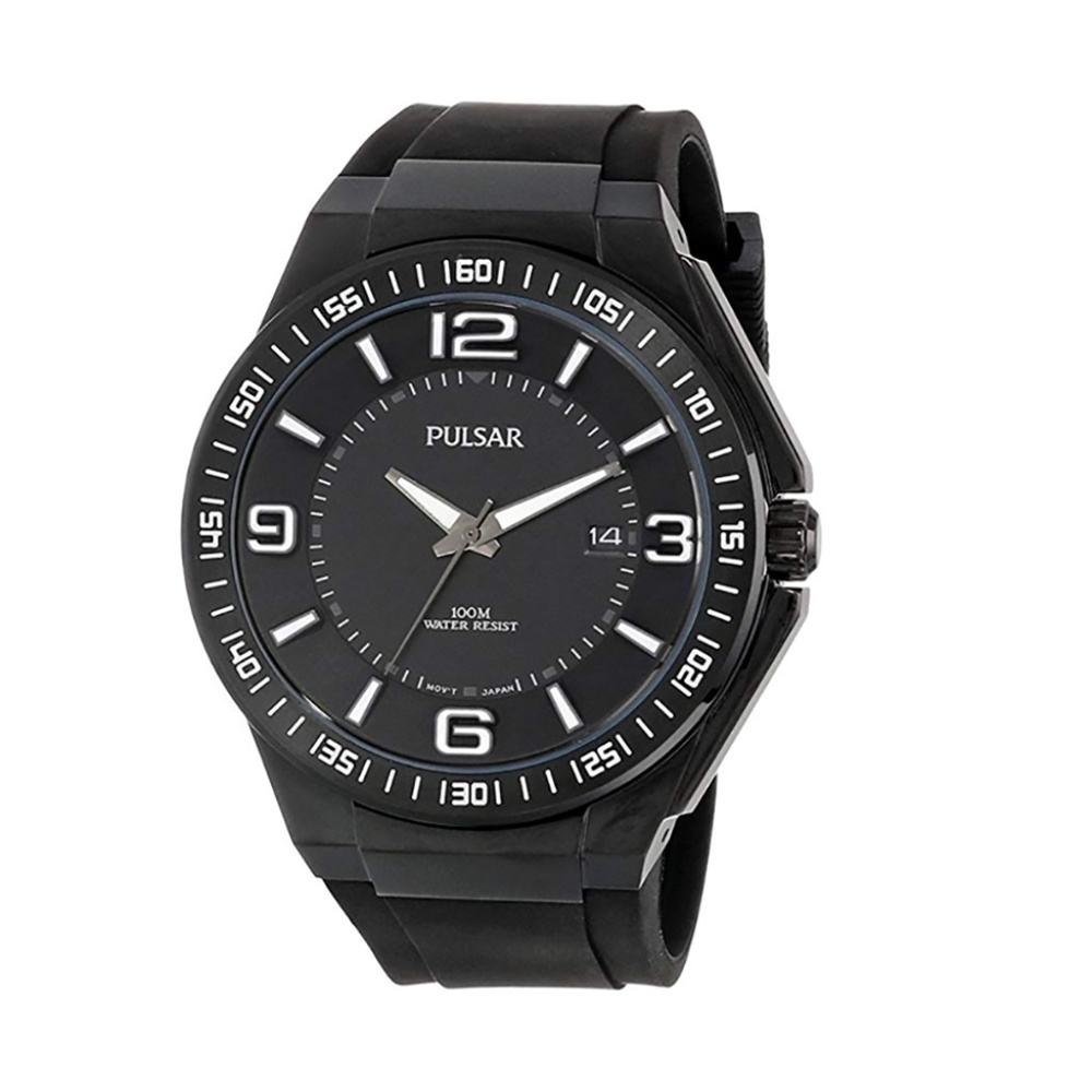 Pulsar Black PVD Stainless Steel Quartz Mens Watch